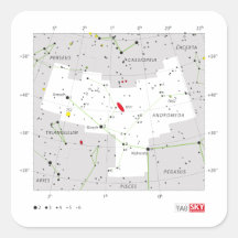 Andromeda Star System Constellation Chart Square Sticker