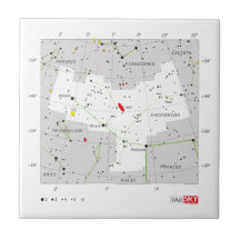 Andromeda Star System Constellation Chart Ceramic Tile