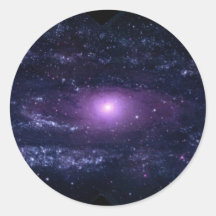 Andromeda Ultraviolet Round Stickers