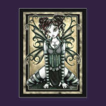 "Andy" Cute Gothic Fairy Postcard postcards