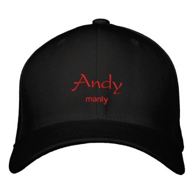 Andy Name Cap / Hat Embroidered Baseball Cap by toppings