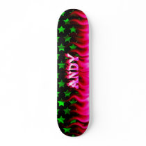 Andy pink fire Skatersollie skateboard.
