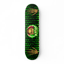 Andy skull green fire Skatersollie skateboard