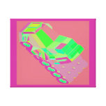 Andy Warlong-Haul Space Truckin Conventional Cabs Stretched Canvas Prints