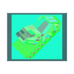Andy Warlong-Haul Space Truckin Conventional Cabs Stretched Canvas Prints