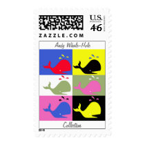 Andy Whale-Hole™(6)_Postage postage by Artful_Animalz Andy Whale-Hole™(6)_Postage postage