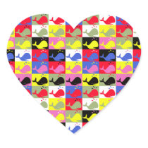 Andy Whale-Hole™_Lots o' whales heart-shaped stickers