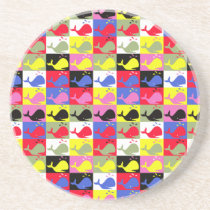 Andy Whale-Hole™ pattern_Lots o' little whales coasters