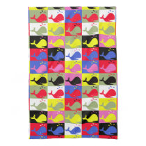 Andy Whale-Hole™ pattern_Lots o' little whales kitchen towels