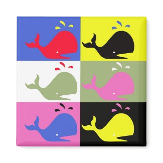 Andy Whale-Hole™_square Magnet magnet