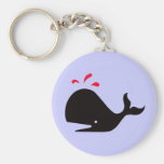 Andy Whale Singletons_black,red on lavender Key Chains