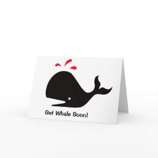 Andy Whale Singletons_black,red on white greeting card