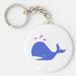 Andy Whale Singletons_blue,pink on white Key Chains