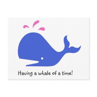 Andy Whale Singletons_blue,pink on white postcard
