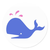 Andy Whale Singletons_blue,pink on white stickers