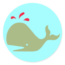 Andy Whale Singletons_green,red on teal stickers