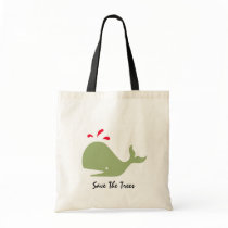 Andy Whale Singletons_green, red Save The Trees bags