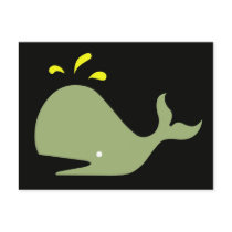 Andy Whale Singletons_green,yellow on black postcards