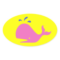Andy Whale Singletons_pink,blue on yellow stickers