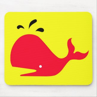 Andy Whale Singletons_red,black on yellow mousepad