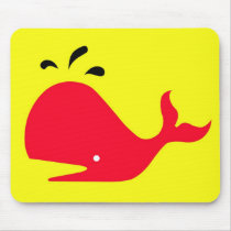 Andy Whale Singletons_red,black on yellow mousepads
