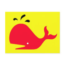 Andy Whale Singletons_red,black on yellow postcards