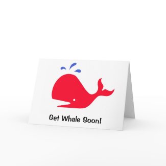 Andy Whale Singletons_red,blue on white greeting card