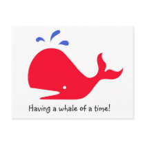 Andy Whale Singletons_red,blue on white postcards
