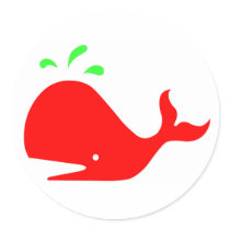Andy Whale Singletons_red,green on white stickers