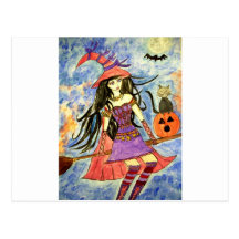 ANECDOTARIO DE HALLOWEEN LA BRUJA TARJETAS POSTALES