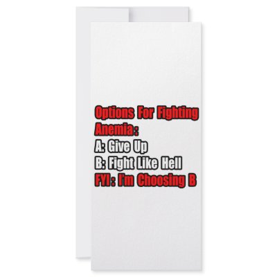Anemia Fighting Options Rack Card Design by Anemia_Shirts