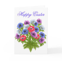 Anemone Bouquet Happy Easter cards
