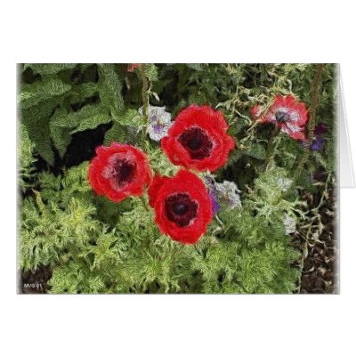 anemone greeting card by Eye4birds