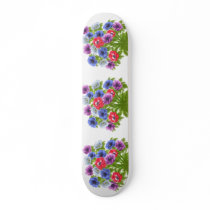 Anemone de Caen Flowers Skateboard