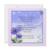 Anemone Flowers Custom Invitations