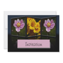 Anemone Tryptych Party Announcement Invitation