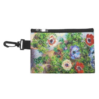 Anemones in Pot Claude Monet flower paint Cosmetic Bag
