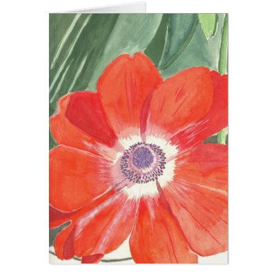 Anenome Greeting Card by pencilpetportraits