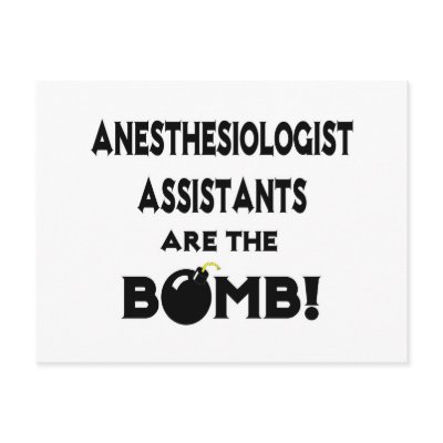 Anesthesiologist Assistants Are The Bomb! Postcard by AnesthesiologistAsst