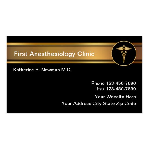 Anesthesiologist Business Cards