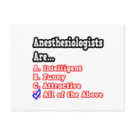 Anesthesiologist Quiz...Joke Post Cards