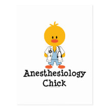 Anesthesiology Chick Postcard