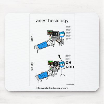 Anesthesiology Comic Mousepad by iddxblog