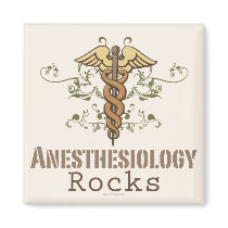 Anesthesiology Rocks Magnet by MedicalTeesGifts Anesthesiology Rocks Magnet