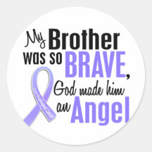 Angel 1 Brother Esophageal Cancer Round Stickers