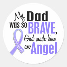 Angel 1 Dad Esophageal Cancer Sticker