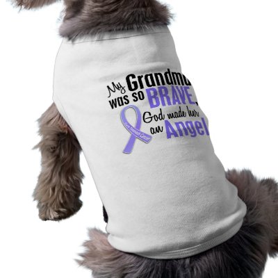 Angel 1 Grandma Stomach Cancer Dog T-shirt by awarenessgifts