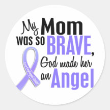 Angel 1 Mom Esophageal Cancer Round Sticker
