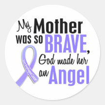 Angel 1 Mother Esophageal Cancer Round Sticker