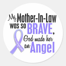 Angel 1 Mother-In-Law Esophageal Cancer Stickers